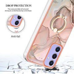 Samsung Galaxy A15 5G Case Electroplating Marble - Rose Gold