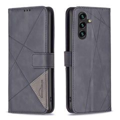 Samsung Galaxy A15 5G Case Rhombus Texture Leather - Black