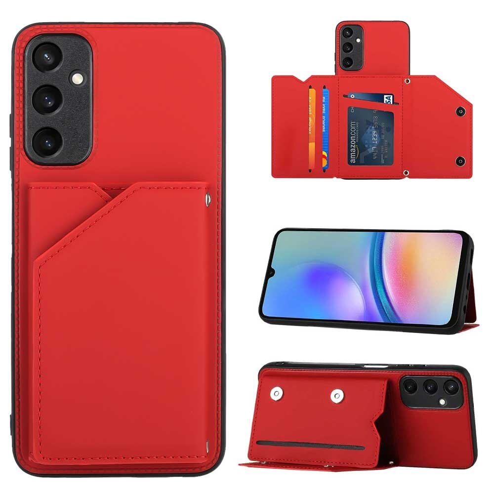 Samsung Galaxy A15 5G Case Skin Feel Card Slot - Red