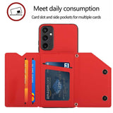 Samsung Galaxy A15 5G Case Skin Feel Card Slot - Red