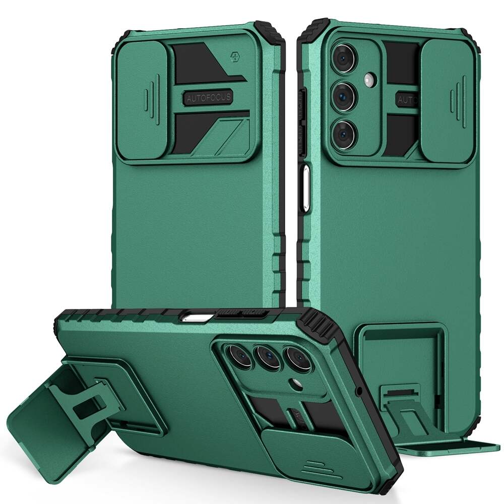 Samsung Galaxy A15 5G Case Stereoscopic Holder Armor - Green