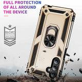 Samsung Galaxy A15 5G Case With Metal Ring Holder - Gold