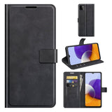 Samsung Galaxy A22 5G Case Secure Flip Wallet 3 Cards Slots - Black