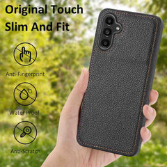 Samsung Galaxy A24 4G Case With Litchi Pattern TPU - Black