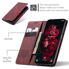 Samsung Galaxy A25 5G Case CaseMe 013 Shockproof Wallet - Wine Red