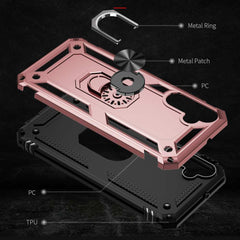 Samsung Galaxy A25 5G Case With Metal Ring Holder - Rose Gold