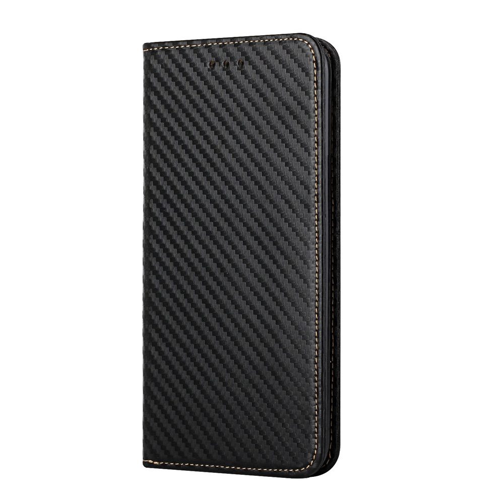 Samsung Galaxy A33 5G Case Carbon Fiber Texture Wallet - Black