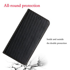 Samsung Galaxy A33 5G Case Carbon Fiber Texture Wallet - Black