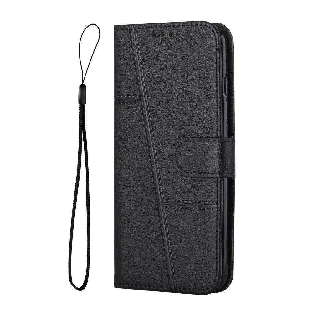 Samsung Galaxy A34 5G Case Stitching Calf Texture - Black