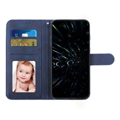 Samsung Galaxy A34 5G Case Stitching Calf Texture flip wallet - Blue