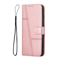 Samsung Galaxy A34 5G Case Stitching Calf Texture flip wallet - Rose Gold