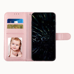 Samsung Galaxy A34 5G Case Stitching Calf Texture flip wallet - Rose Gold