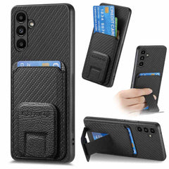 Samsung Galaxy A35 5G Case Carbon Fiber Card Bag - Black