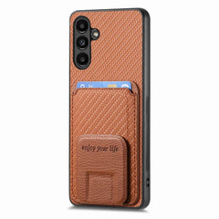 Samsung Galaxy A35 5G Case Card Bag Fold Stand - Brown