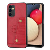 Samsung Galaxy A35 5G Case Double Buckle PU Leather - Red