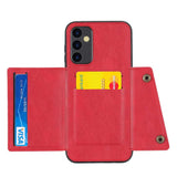Samsung Galaxy A35 5G Case Double Buckle PU Leather - Red
