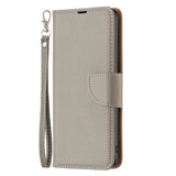 Samsung A55 Case Litchi Texture PU Leather - Grey