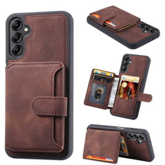 Samsung Galaxy A35 5G Case Skin Feel PU RFID Anti-theft - Coffee