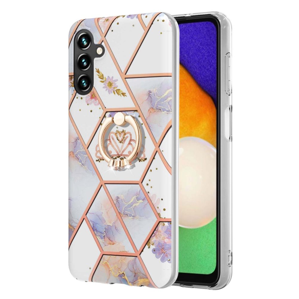 Samsung Galaxy A54 5G Case Splicing Marble IMD With Ring Holder