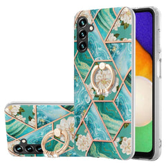 Samsung Galaxy A54 5G Case Splicing Marble with Metal Ring Holder