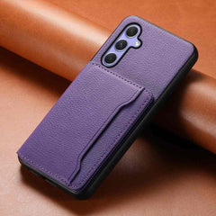 Samsung Galaxy A55 5G Case Calfskin PU Leather - Purple