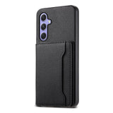 Samsung A55 Case Calfskin PU Leather - Black