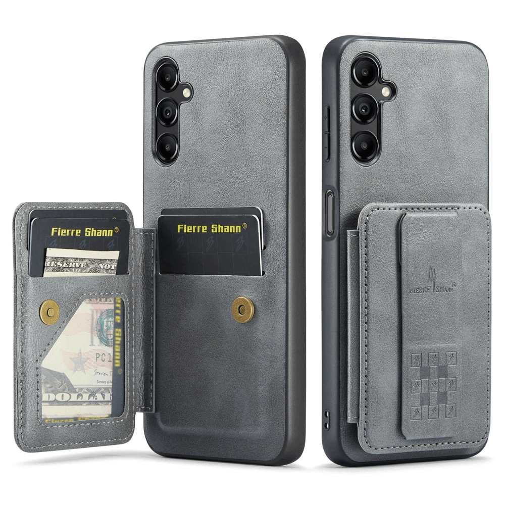 Samsung Galaxy A55 5G Case Fierre Shann Card Holder - Grey