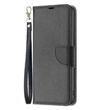 Samsung A55 Case Litchi Texture PU Leather - Black