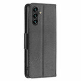 Samsung Galaxy A55 5G Case Litchi Texture PU Leather - Black