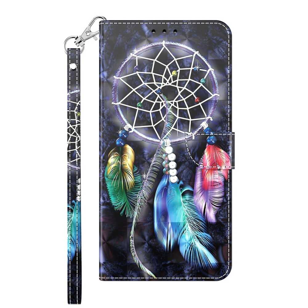 Samsung Galaxy A55 5G Case Painted PU Leather - Colorful Dreamcatcher