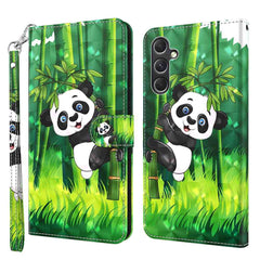 Samsung Galaxy A55 5G Case Painting Pattern Flip - Bamboo Panda