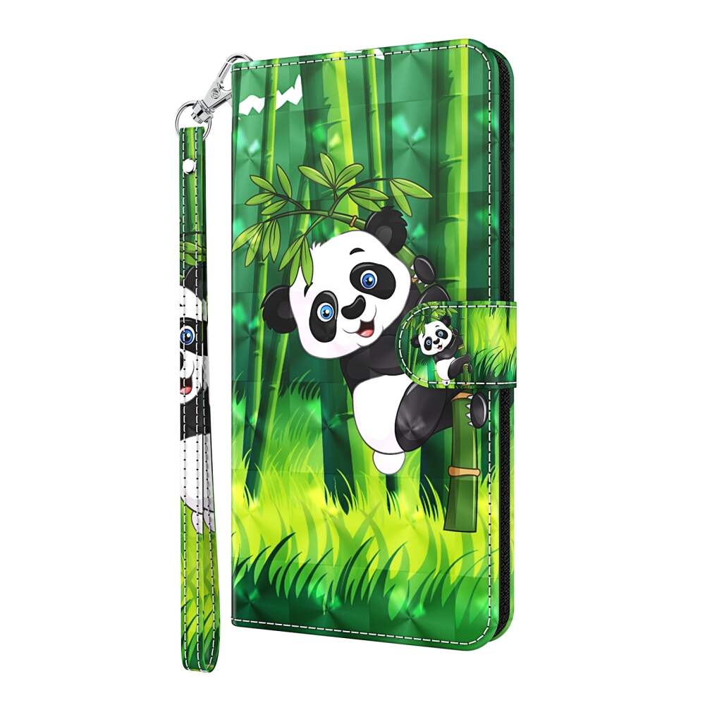 Samsung Galaxy A55 5G Case Painting Pattern Flip - Bamboo Panda