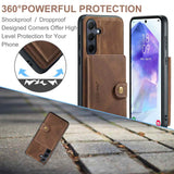 Samsung Galaxy A55 5G Case Retro Magnetic Detachable - Brown