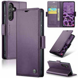 Samsung Galaxy A55 5G Case RFID Anti-theft Wallet - Pearly Purple