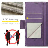 Samsung Galaxy A55 5G Case RFID Anti-theft Wallet - Pearly Purple