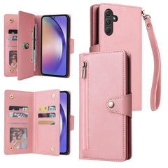 Samsung Galaxy A55 5G Case Rivet Buckle 9 Cards - Rose Gold