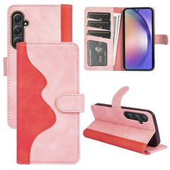 Samsung Galaxy A55 5G Case Stitching PU Leather Flip - Red