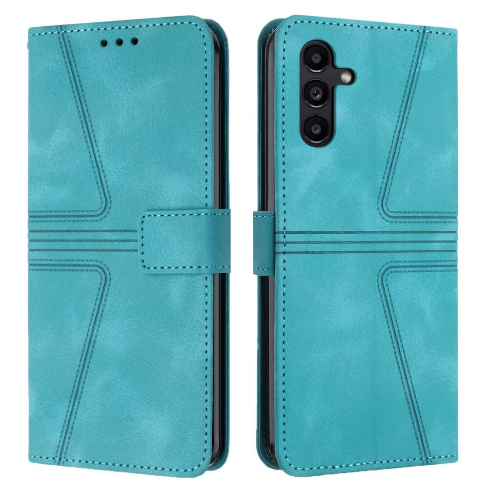 Samsung Galaxy A55 5G Case Triangle Solid Color Wallet - Green