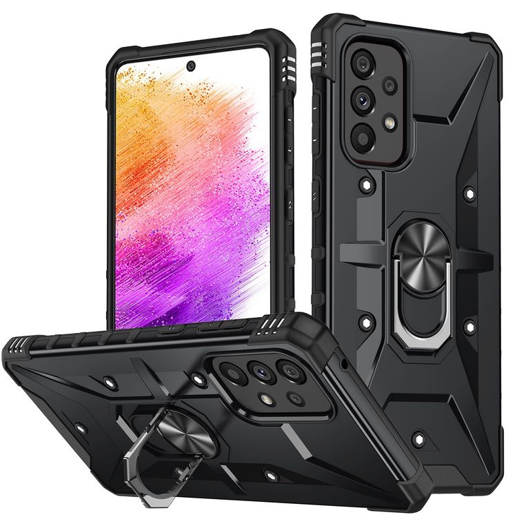 Samsung Galaxy A73 5G Case With Ring Holder - Black