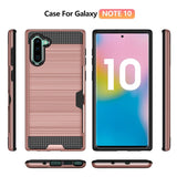 Samsung Galaxy Note 10 Brushed Texture Shockproof - Silver