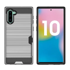 Samsung Galaxy Note 10 Brushed Texture Shockproof - Silver