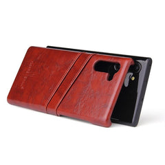 Samsung Galaxy Note 10 Case Fierre Shann Retro Oil Wax Texture