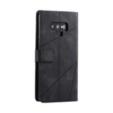 Samsung Galaxy Note 9 Case Skin Feel Splicing Horizontal Wallet - Black