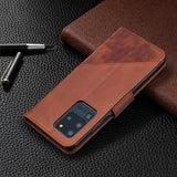 Samsung Galaxy S20 Ultra Case Matching Color Crocodile Texture - Brown