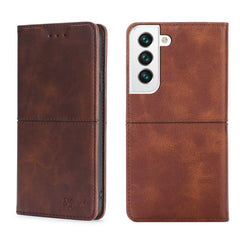 Samsung Galaxy S21 FE Case Made With PU Leather + TPU - Dark Brown