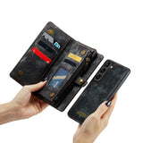 Samsung Galaxy S24 5G Case Multi-slot Detachable Protective Wallet - Black