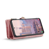 Samsung Galaxy S24 5G Case Multi-slot Detachable Protective Wallet - Pink