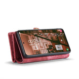 Samsung Galaxy S24 5G Case Multi-slot Detachable Protective Wallet - Red