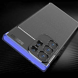 Samsung Galaxy S24 Ultra 5G Case Brushed Texture Carbon Fiber TPU - Black