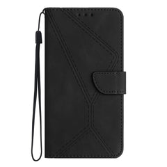 Samsung Galaxy S24 Ultra 5G Case Stitching Calf Texture PU Leather - Black